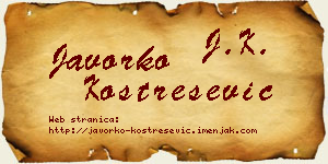 Javorko Kostrešević vizit kartica